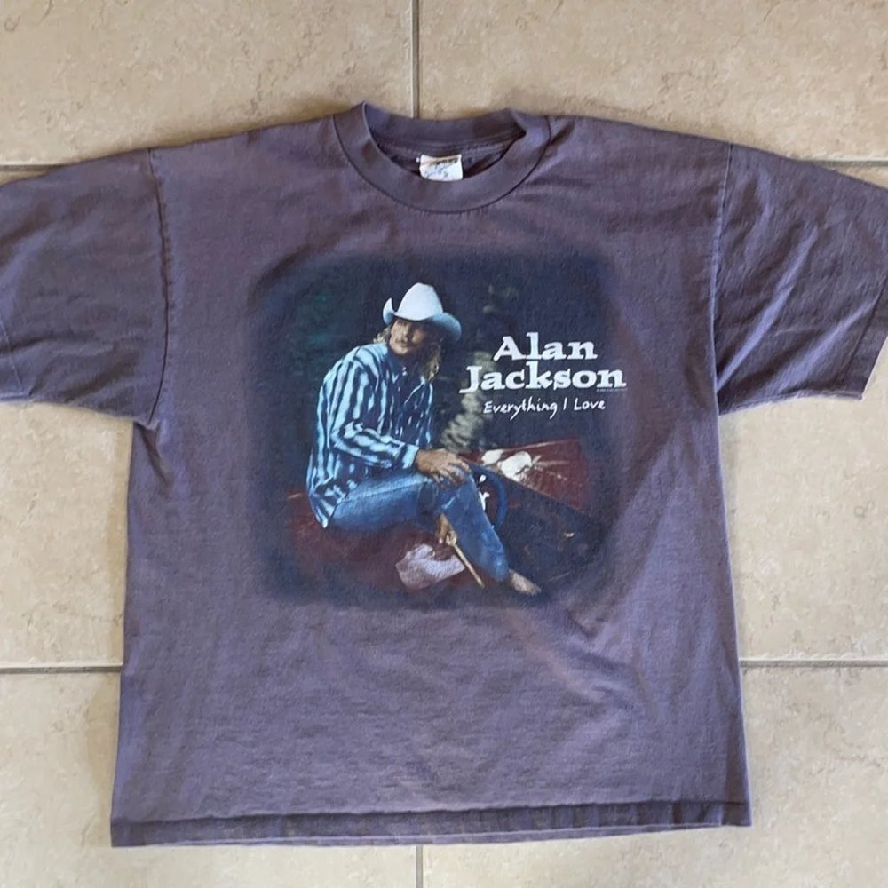 Vintage 1996 Alan Jackson T-shirt Made in USA Large L 90s
